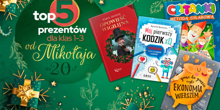 head Prezenty od Mikołaja dla klas 1-3 do 20 zł