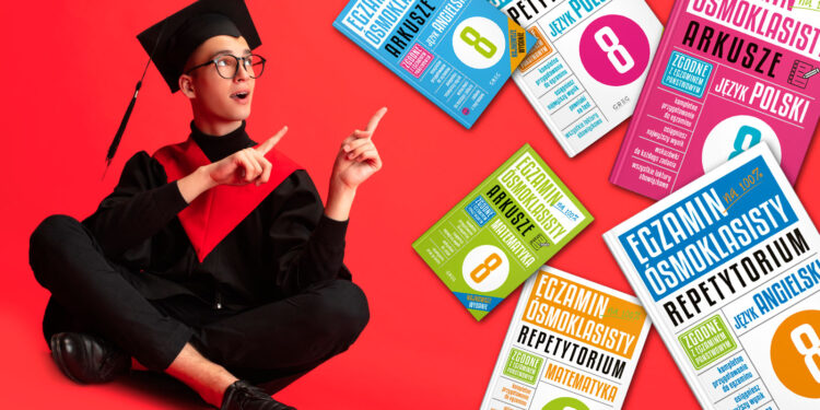 nagłówek grafika egzamin ósmoklasisty