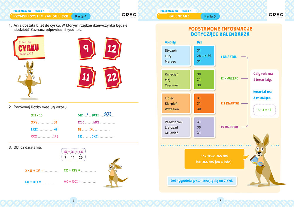 Matematyka. Karty pracy w szkole i w domu - klasa 4 - ściągi,sciagi